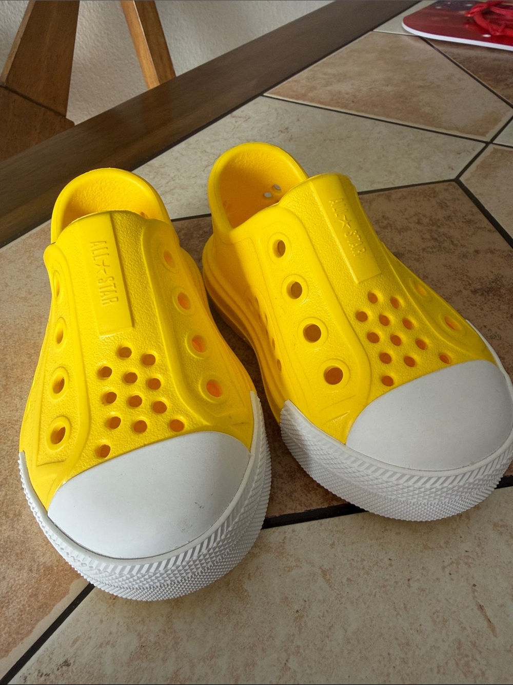 Yellow Converse Kids Slip-On Shoes